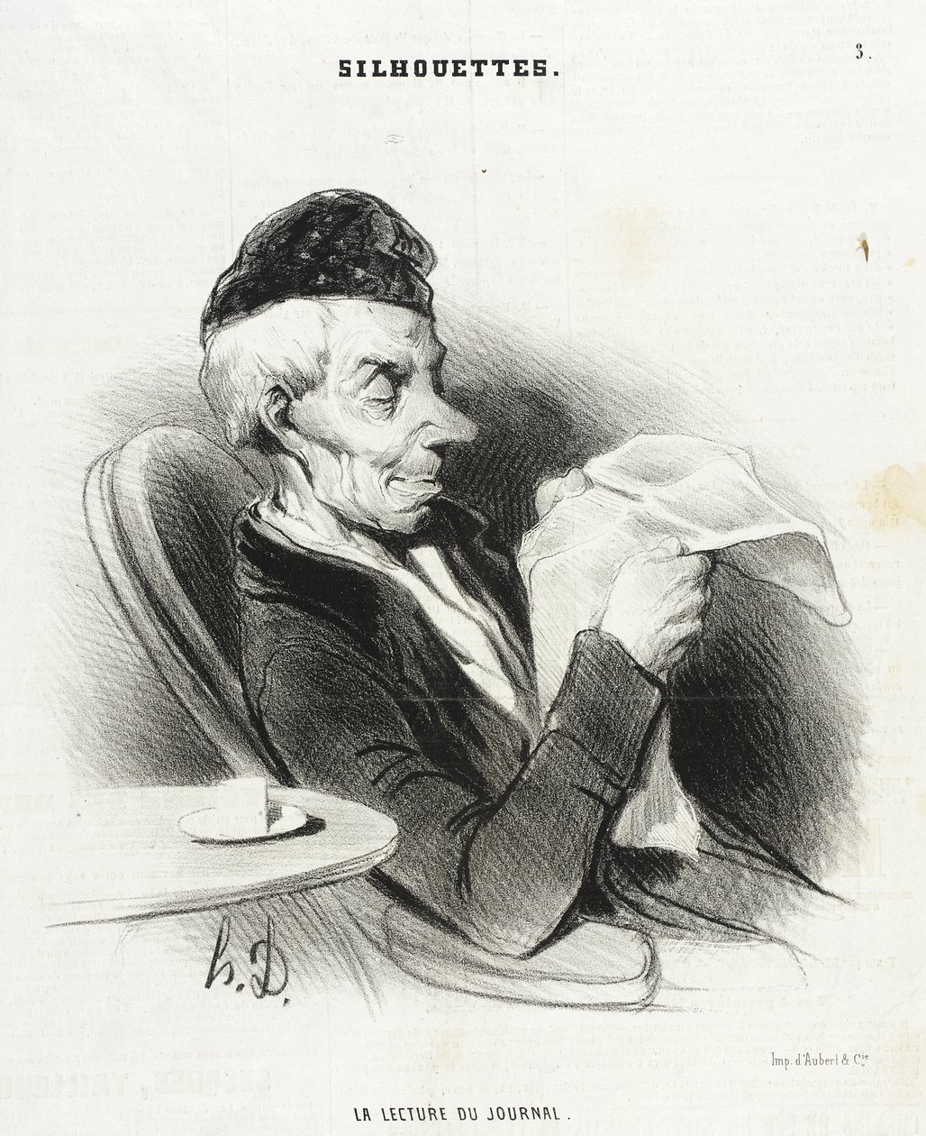 Sanomalehden lukeminen tekijältä Honoré Daumier