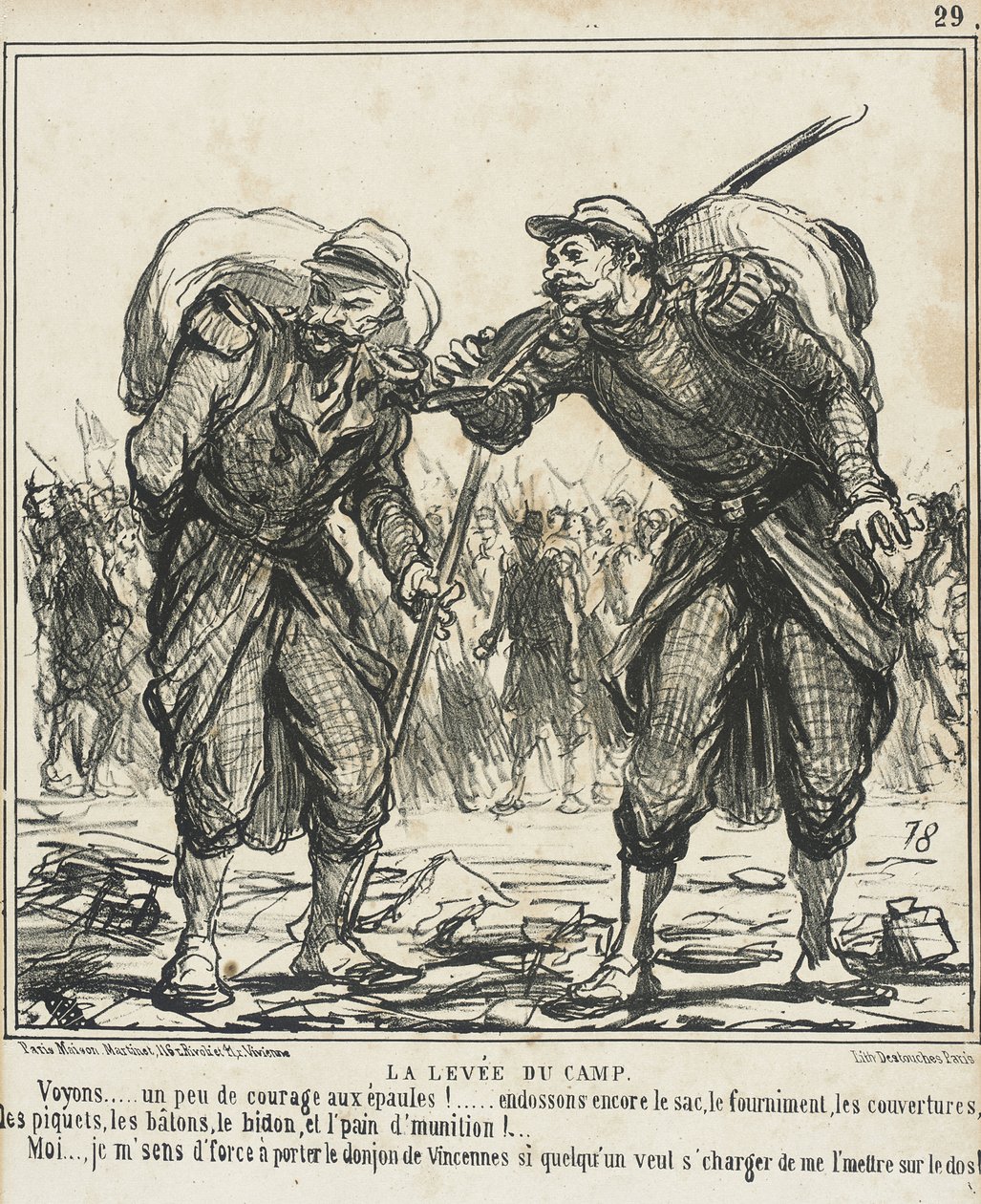 Leirin purkaminen tekijältä Honoré Daumier