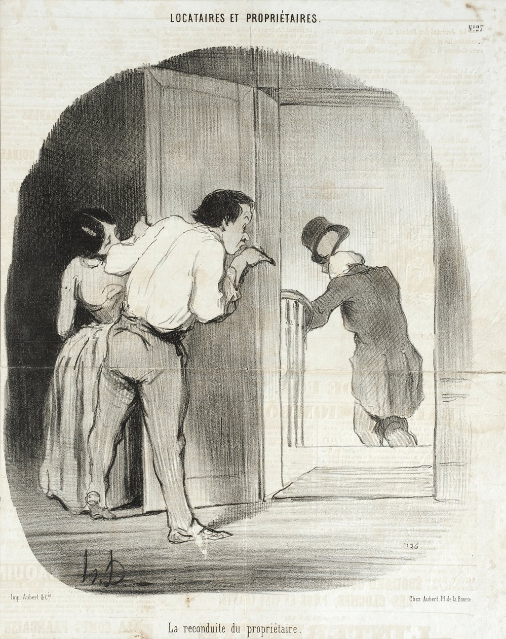 Omistajan saattaminen ulos tekijältä Honoré Daumier