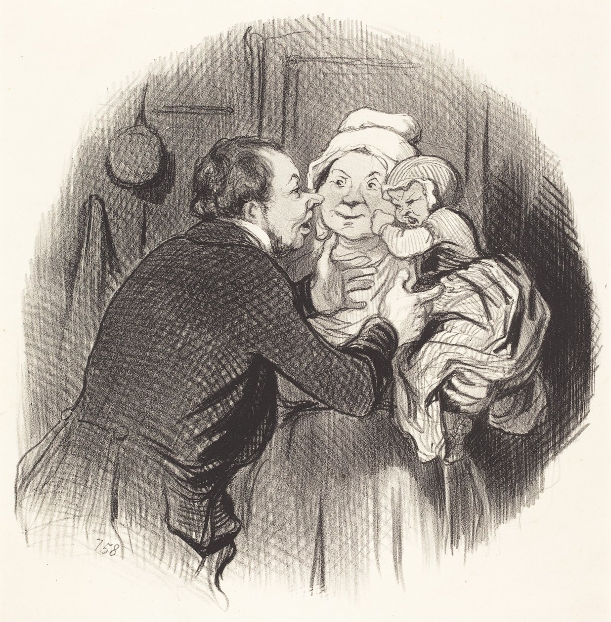 Vierailu sairaanhoitajan luona tekijältä Honoré Daumier