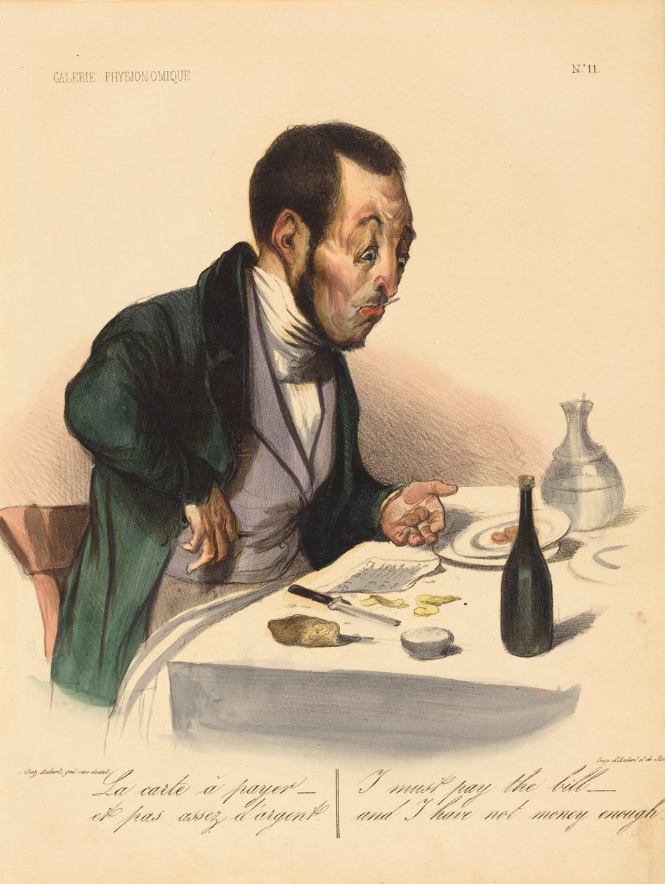 Maksettava lasku tekijältä Honoré Daumier