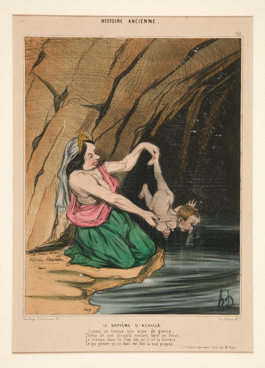 Akhilleuksen kaste; teoksesta Histoire Ancienne tekijältä Honoré Daumier