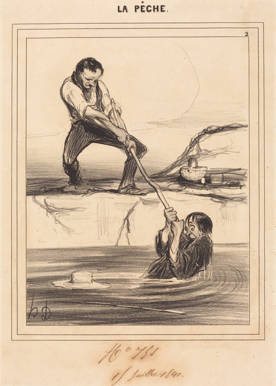Pieni barbeeli vetää... tekijältä Honoré Daumier