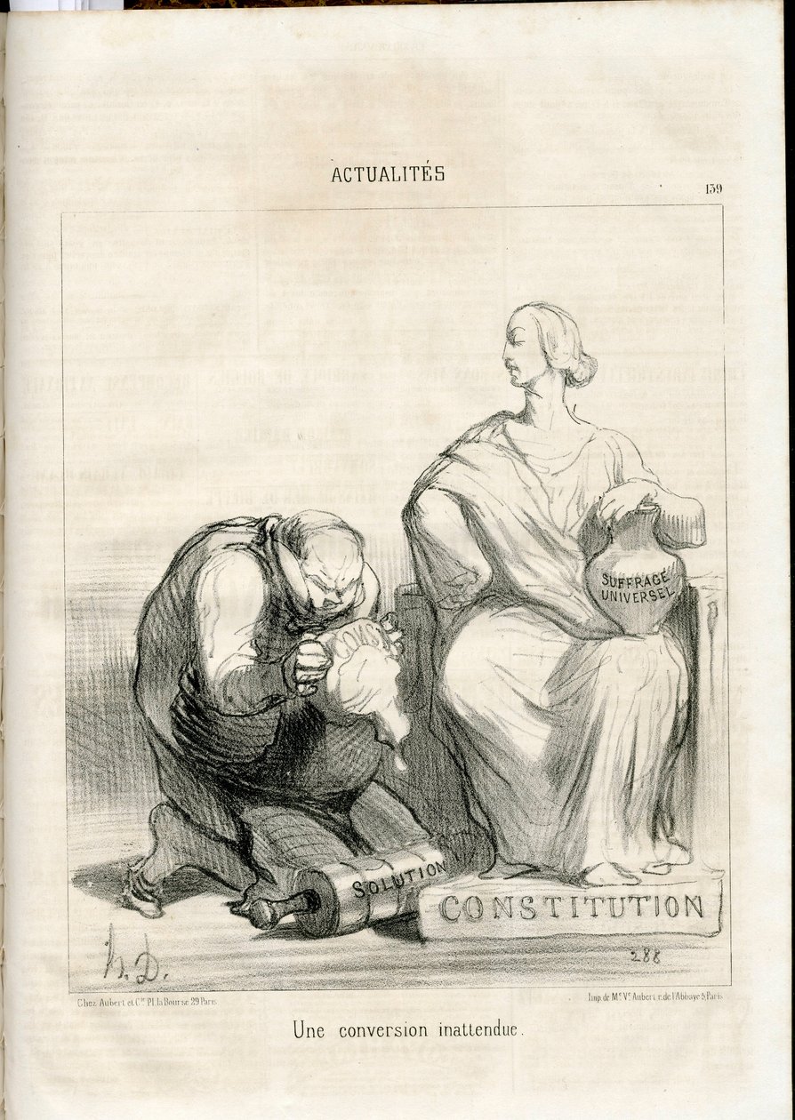 Le Charivari, Satiirinen mustavalkoisessa tekijältä Honoré Daumier