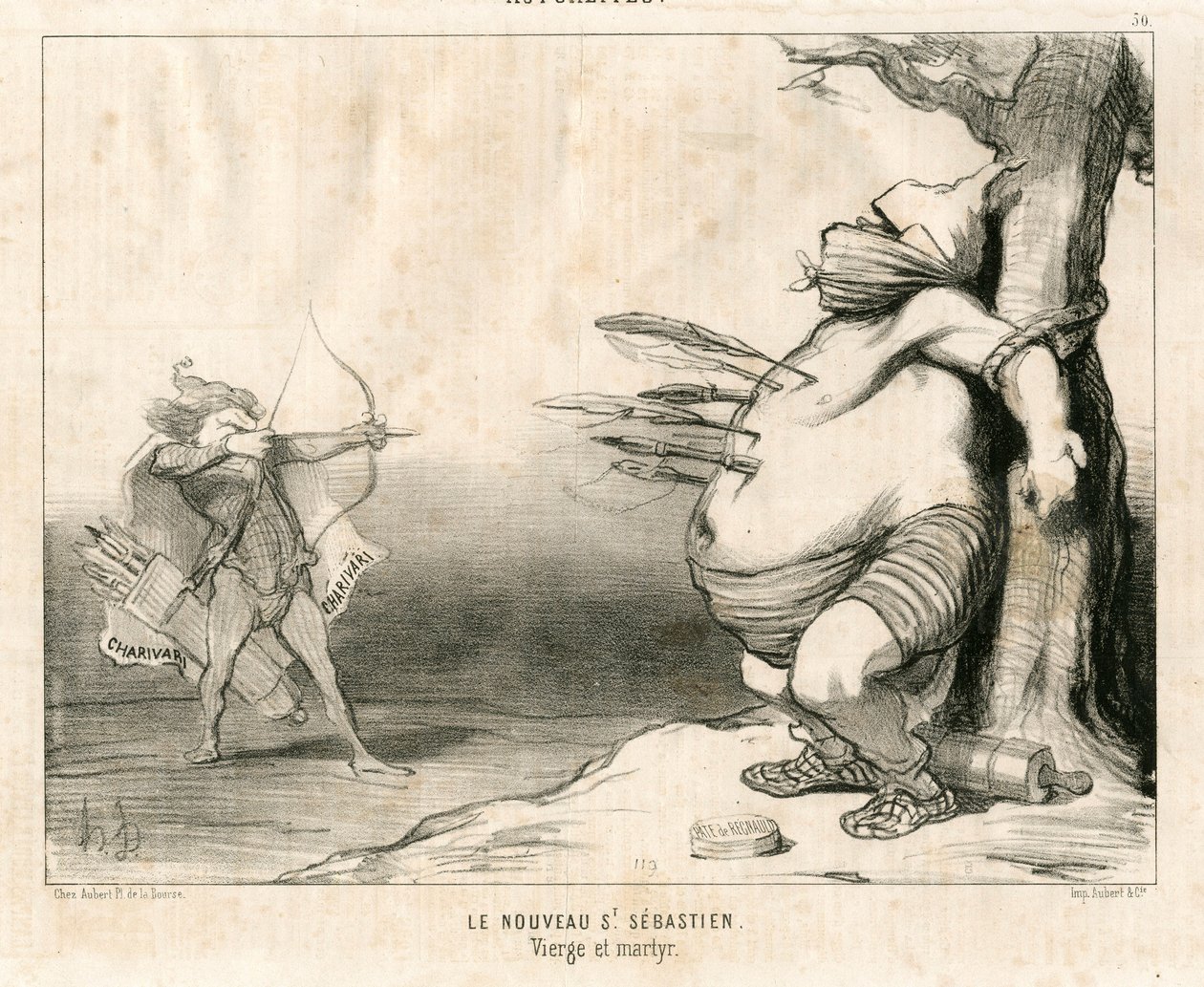 Le Charivari, Satiirinen mustavalkoisessa tekijältä Honoré Daumier