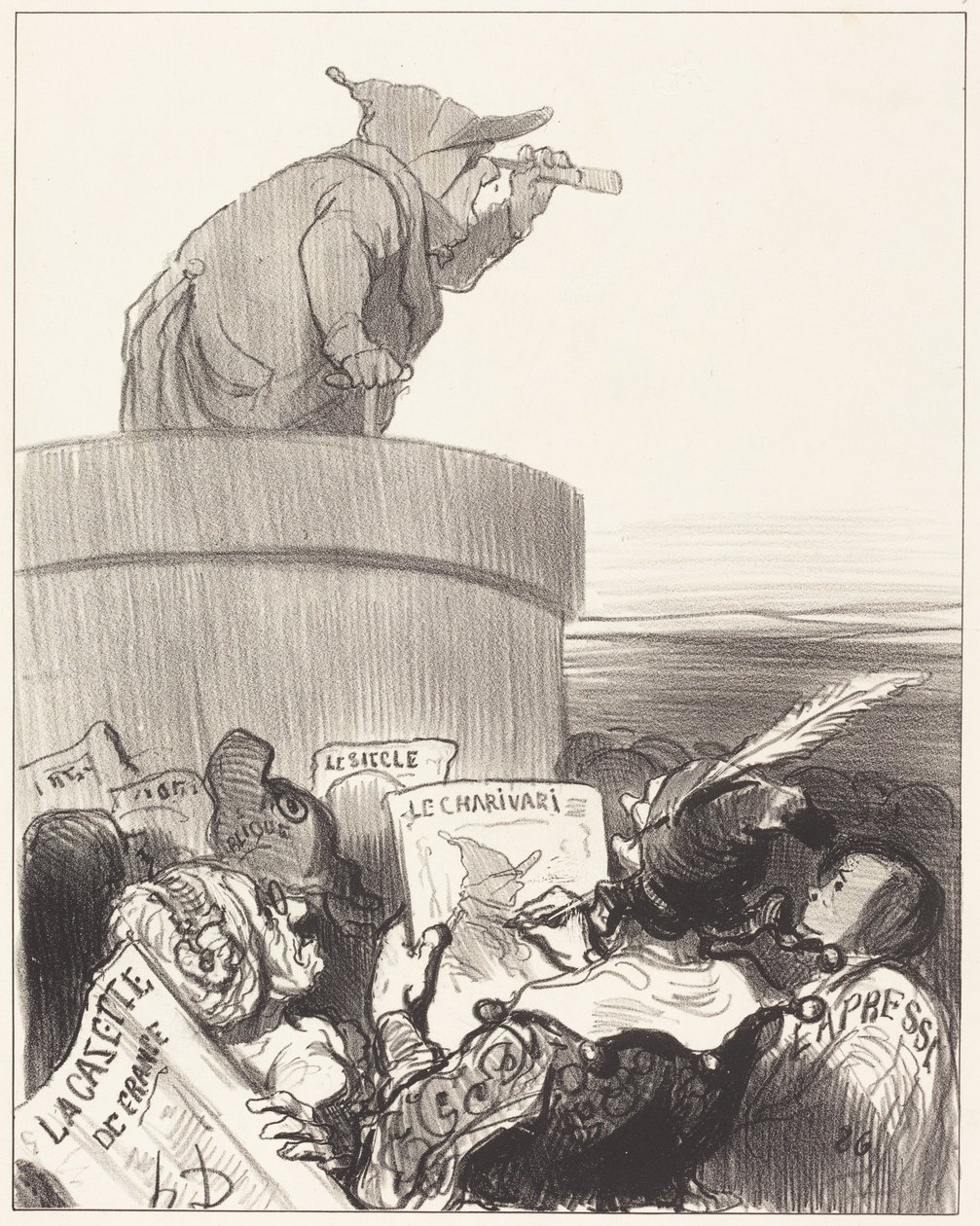 Le Constitutionnel tarkastelee poliittista horisonttia tekijältä Honoré Daumier