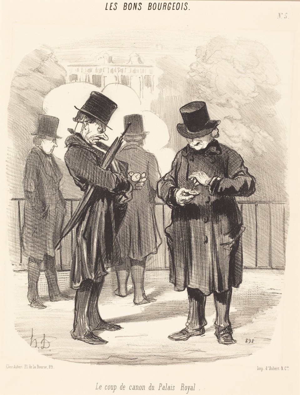 Palais-Royalin tykkilaukaus tekijältä Honoré Daumier
