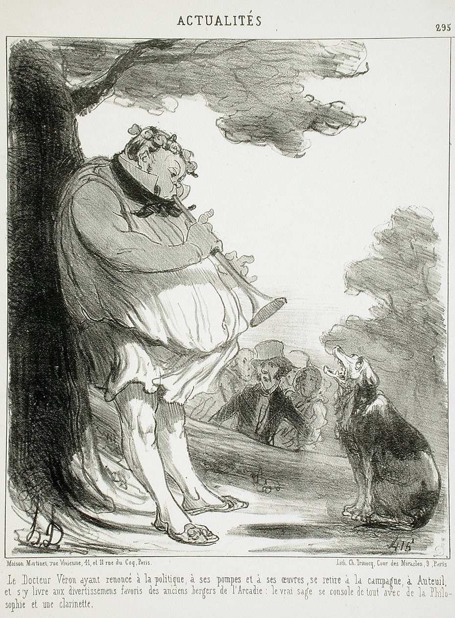 Tohtori Véron luovuttuaan politiikasta... tekijältä Honoré Daumier