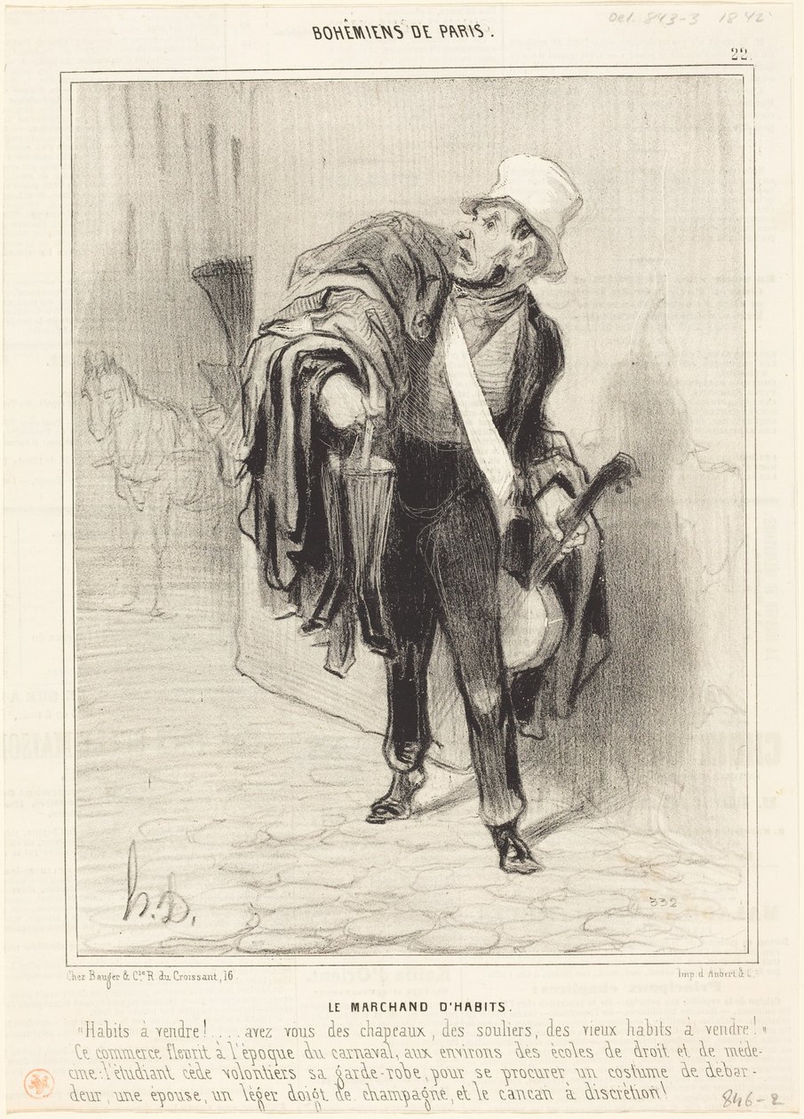 Vaatekauppias tekijältä Honoré Daumier