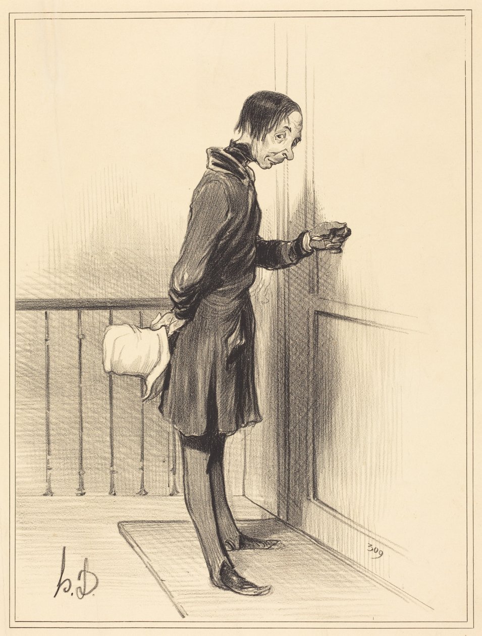 Kotiin tuleva kerjäläinen tekijältä Honoré Daumier