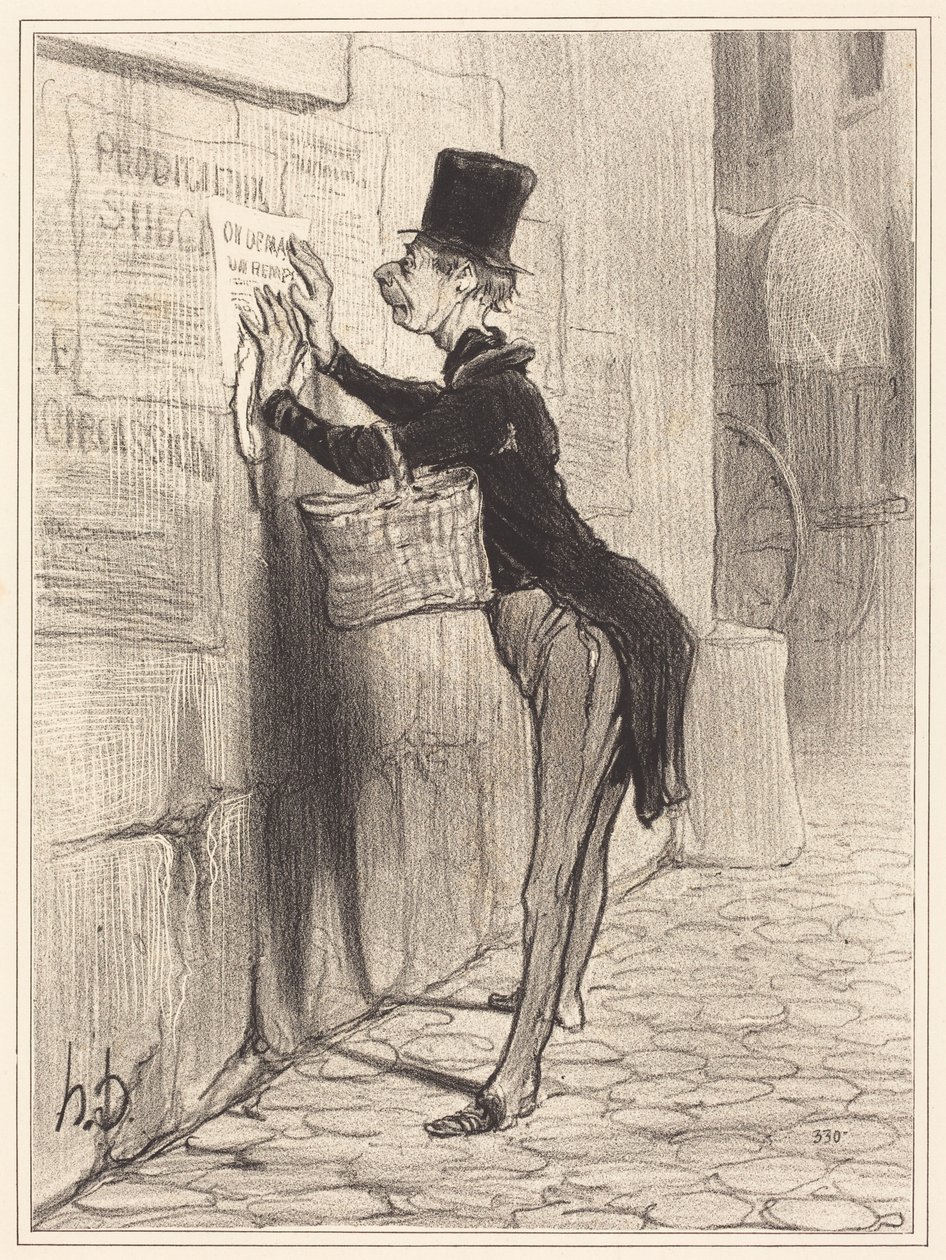 Lippujenjakaja tekijältä Honoré Daumier