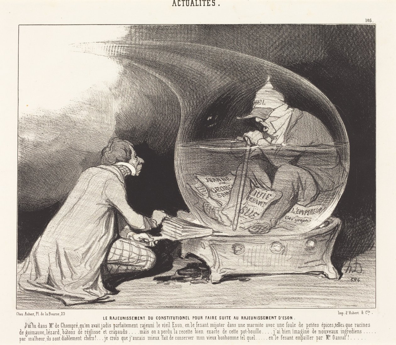 Le Constitutionnelin nuorentaminen tekijältä Honoré Daumier