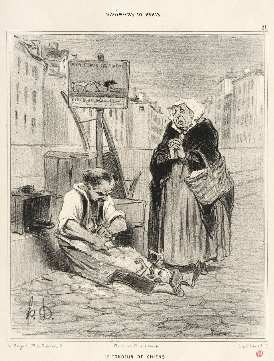 Koirankeritsijä tekijältä Honoré Daumier