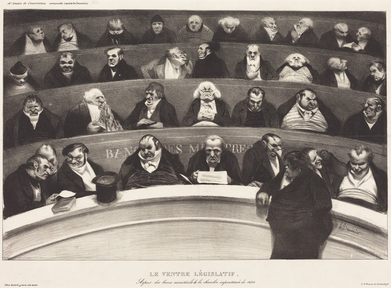 Lainsäädännöllinen vatsa tekijältä Honoré Daumier