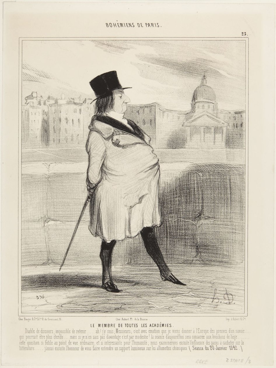 Kaikkien akatemioiden jäsen tekijältä Honoré Daumier