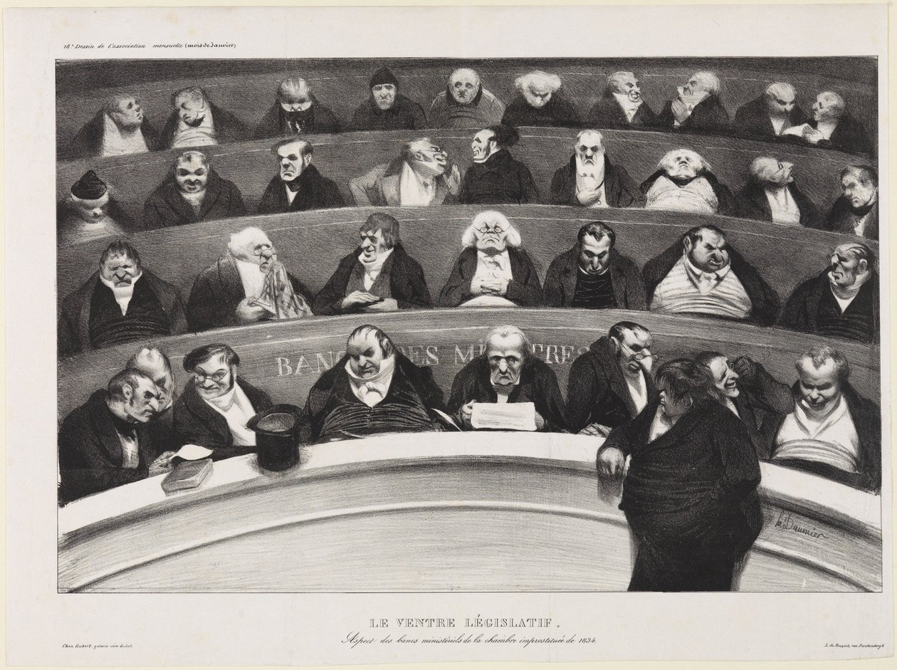 Lainsäädännöllinen vatsa tekijältä Honoré Daumier