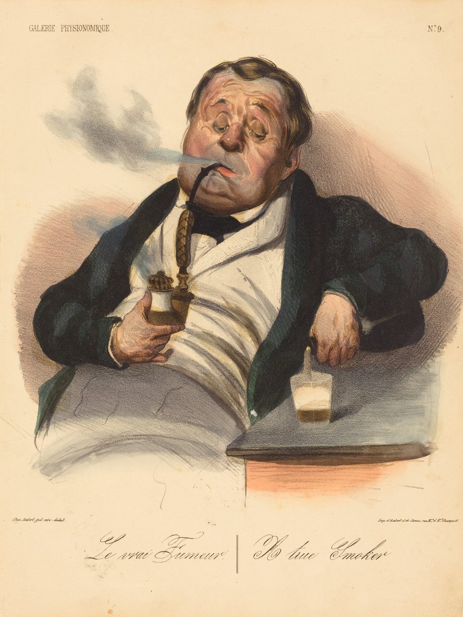 Todellinen tupakoitsija tekijältä Honoré Daumier