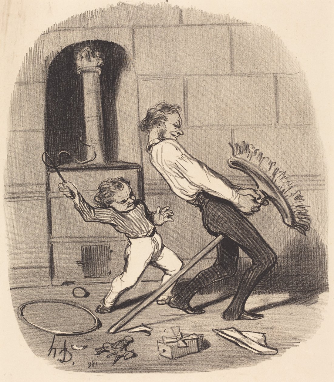 Ratsastustunti, lukio tekijältä Honoré Daumier