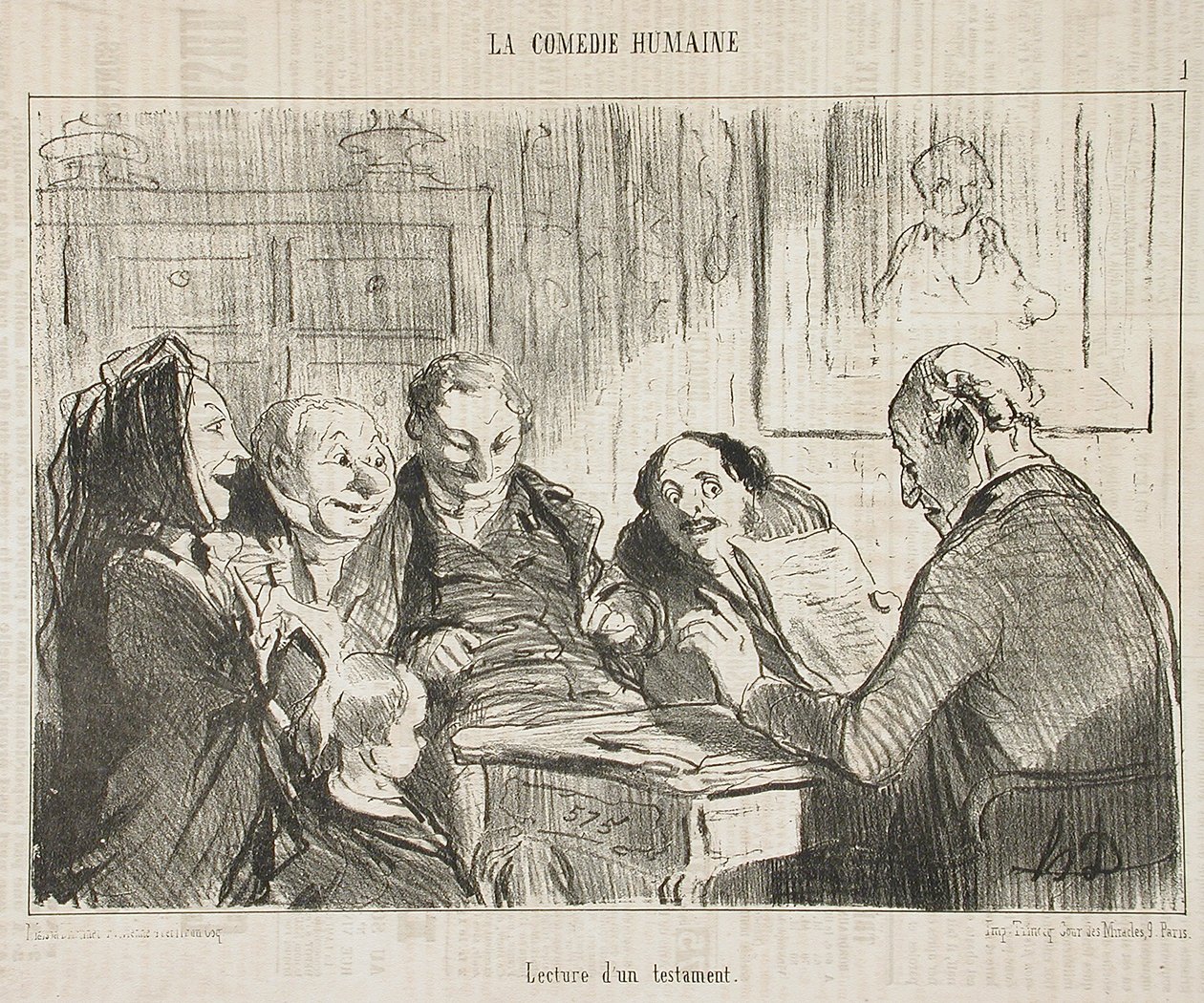 Testamentin lukeminen tekijältä Honoré Daumier