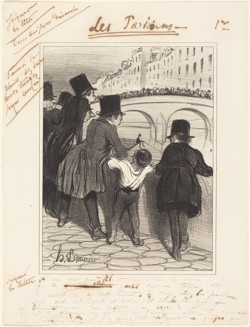 Uteliaat sivustakatsojat tekijältä Honoré Daumier