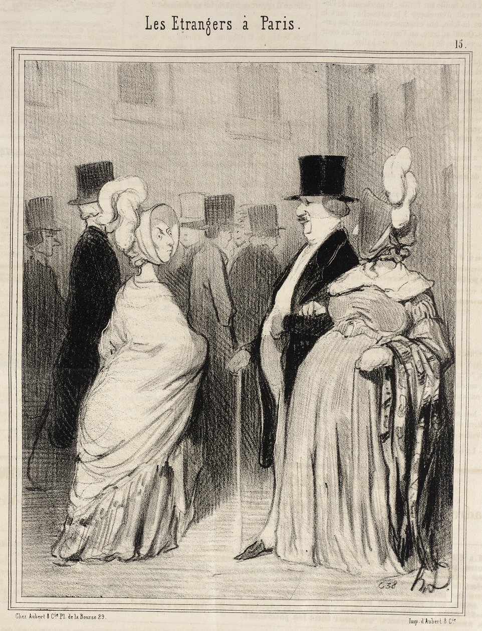 Ulkomaalaiset tarkastelemassa kriittisesti itseään tekijältä Honoré Daumier