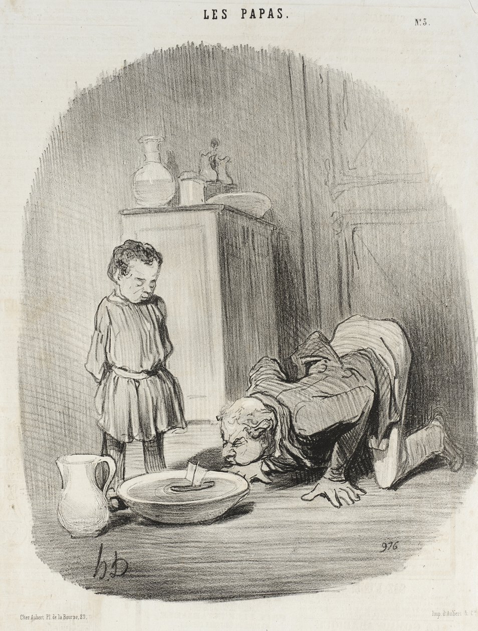 Isät (vedossarja) tekijältä Honoré Daumier