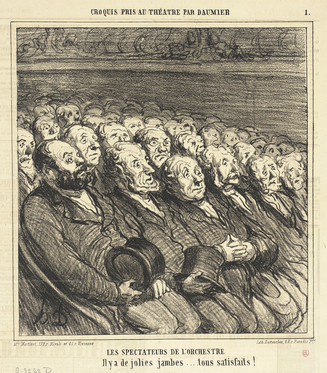 Orkesterikatsomon katsojat tekijältä Honoré Daumier