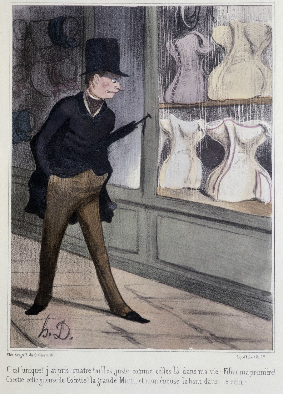 Les corsets - Daumier tekijältä Honoré Daumier