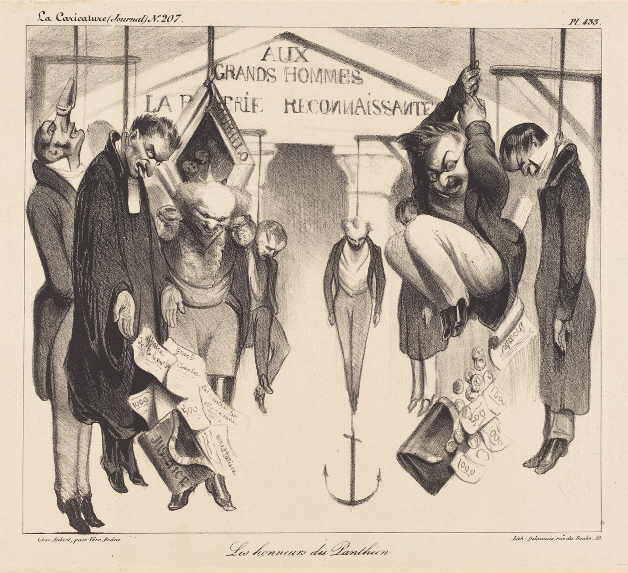 Pantheonin kunnianosoitukset tekijältä Honoré Daumier
