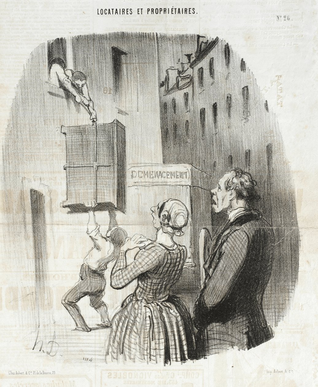 Öisin kuljeskelevat vuokralaiset tekijältä Honoré Daumier