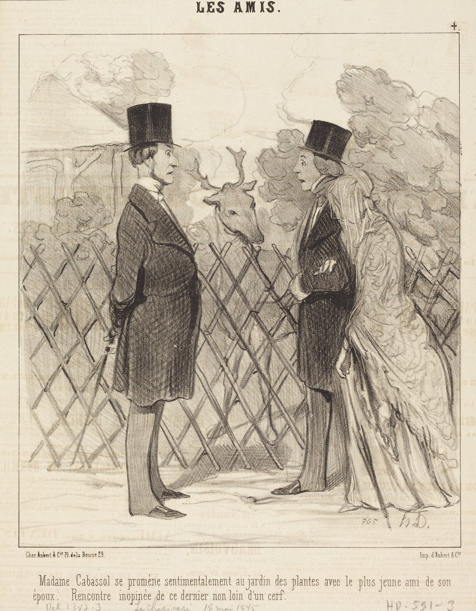 Rouva Cabassol on kävelyllä... tekijältä Honoré Daumier