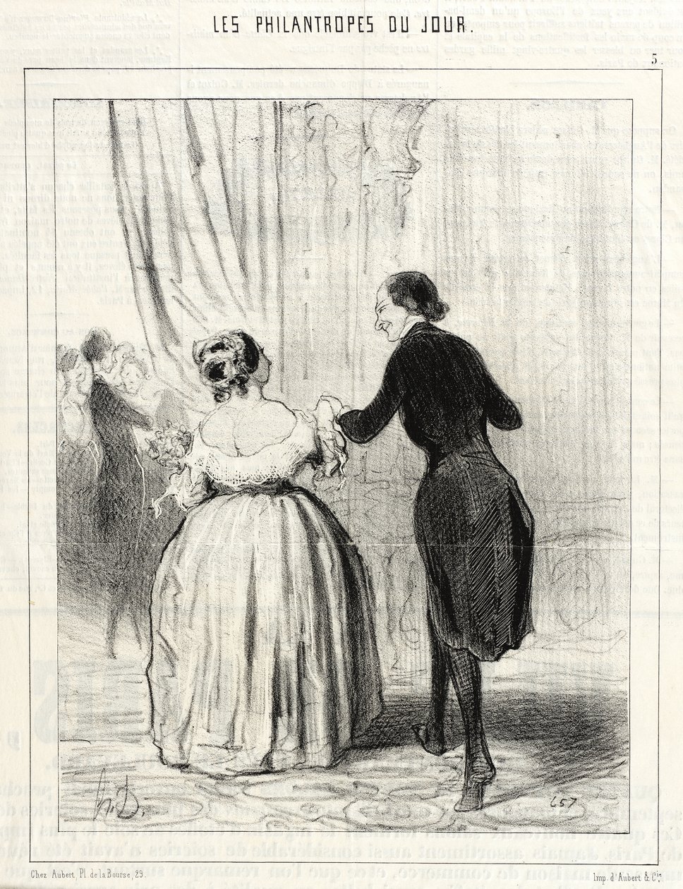 Rouva... ei riitä, että olette tanssinut näiden puolalaisraukkojen hyväksi... tekijältä Honoré Daumier