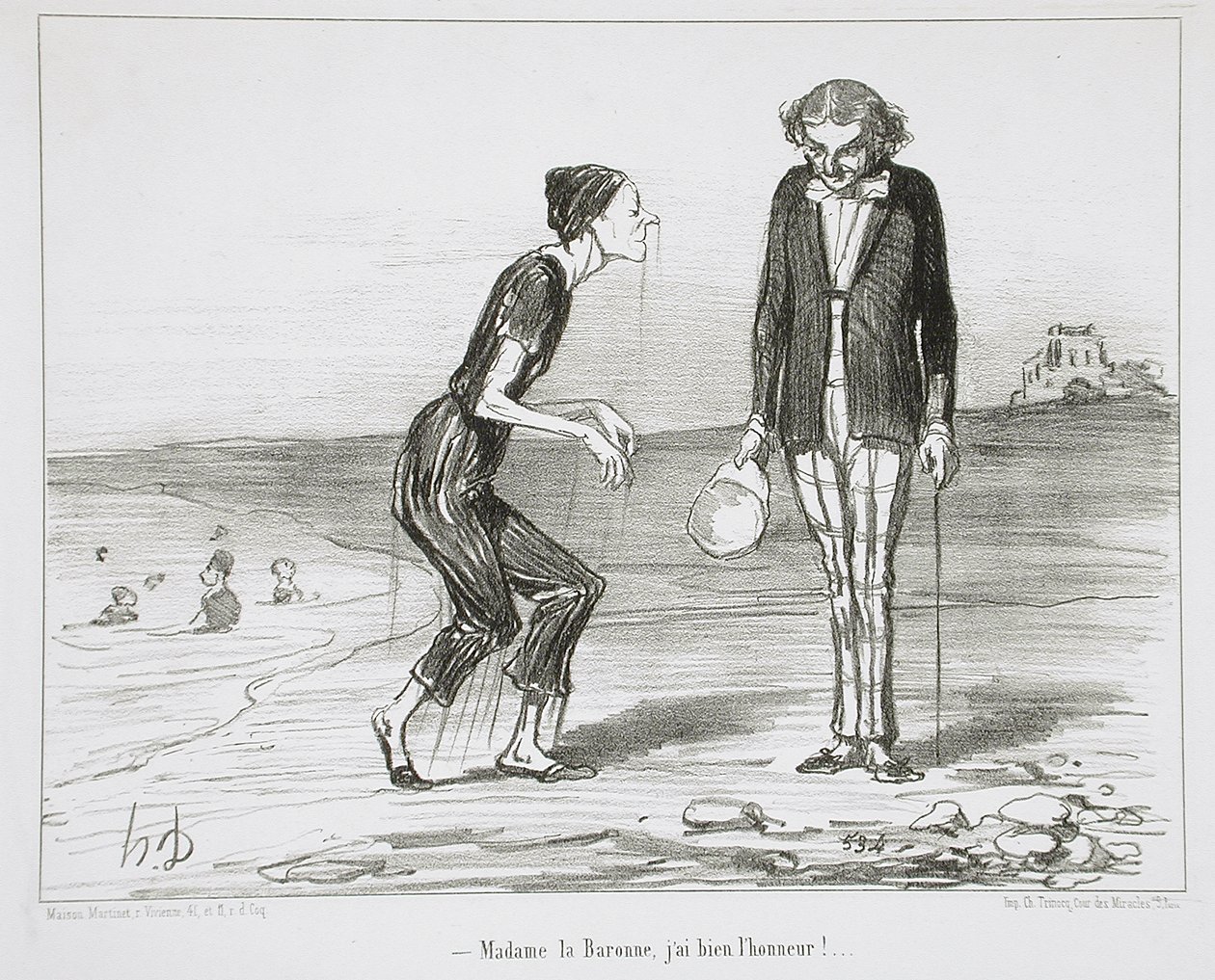 Rouva paronitar, minulla on todellakin kunnia! tekijältä Honoré Daumier