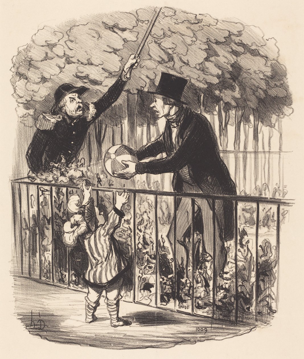 Mutta kun minä sanon teille, että se on hänen ilmapallonsa... tekijältä Honoré Daumier