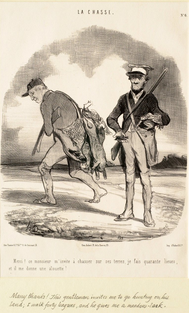 Kiitos! Tämä herra kutsuu minut metsästämään tekijältä Honoré Daumier