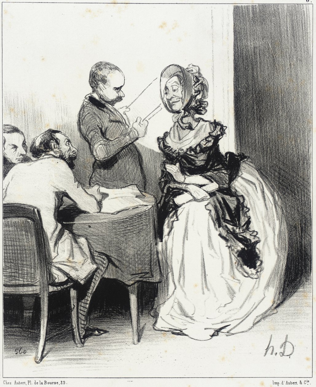 Hyvät herrat, tulin tarjoamaan lehdellenne... tekijältä Honoré Daumier
