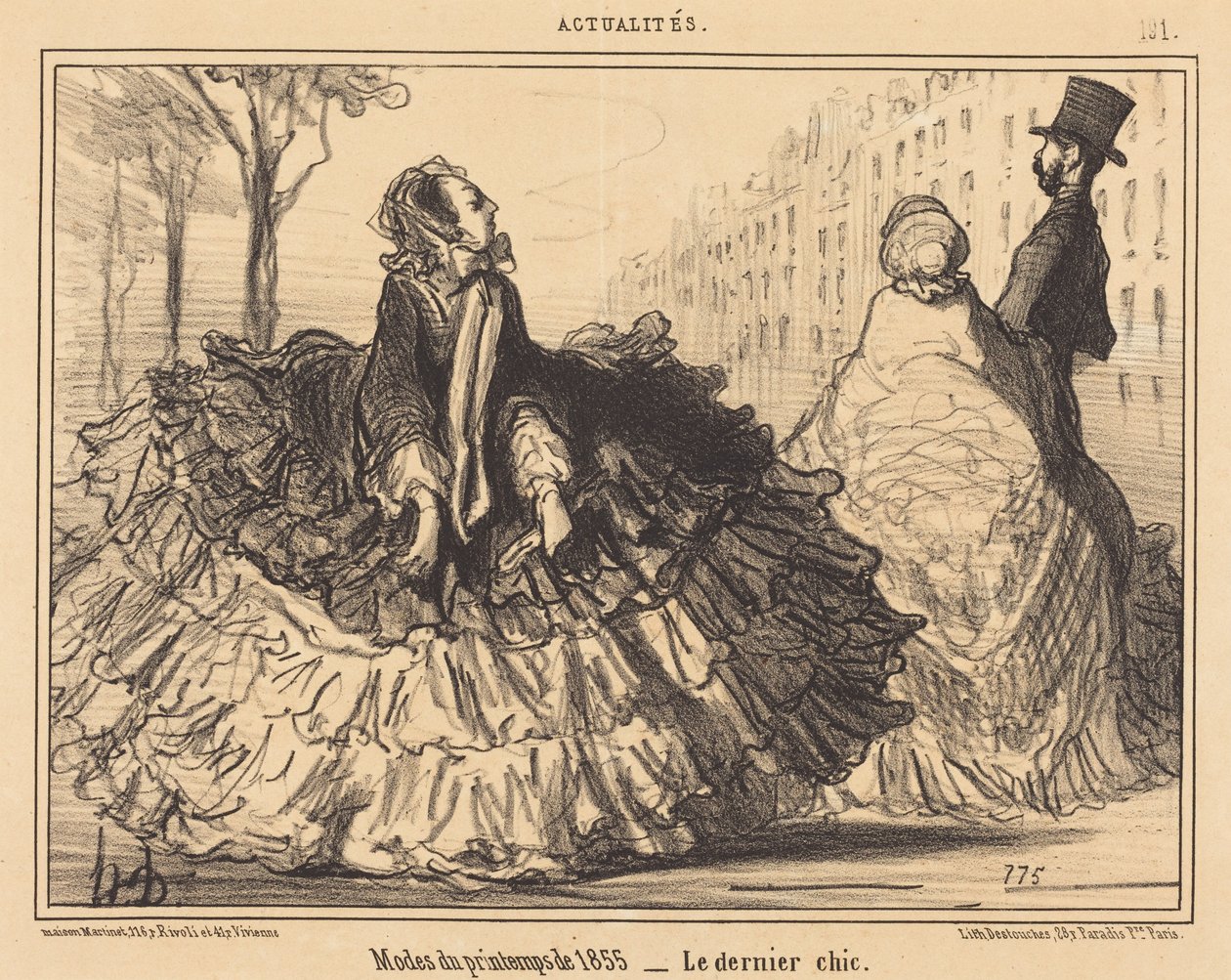 Vuoden 1855 kevätmuoti tekijältä Honoré Daumier