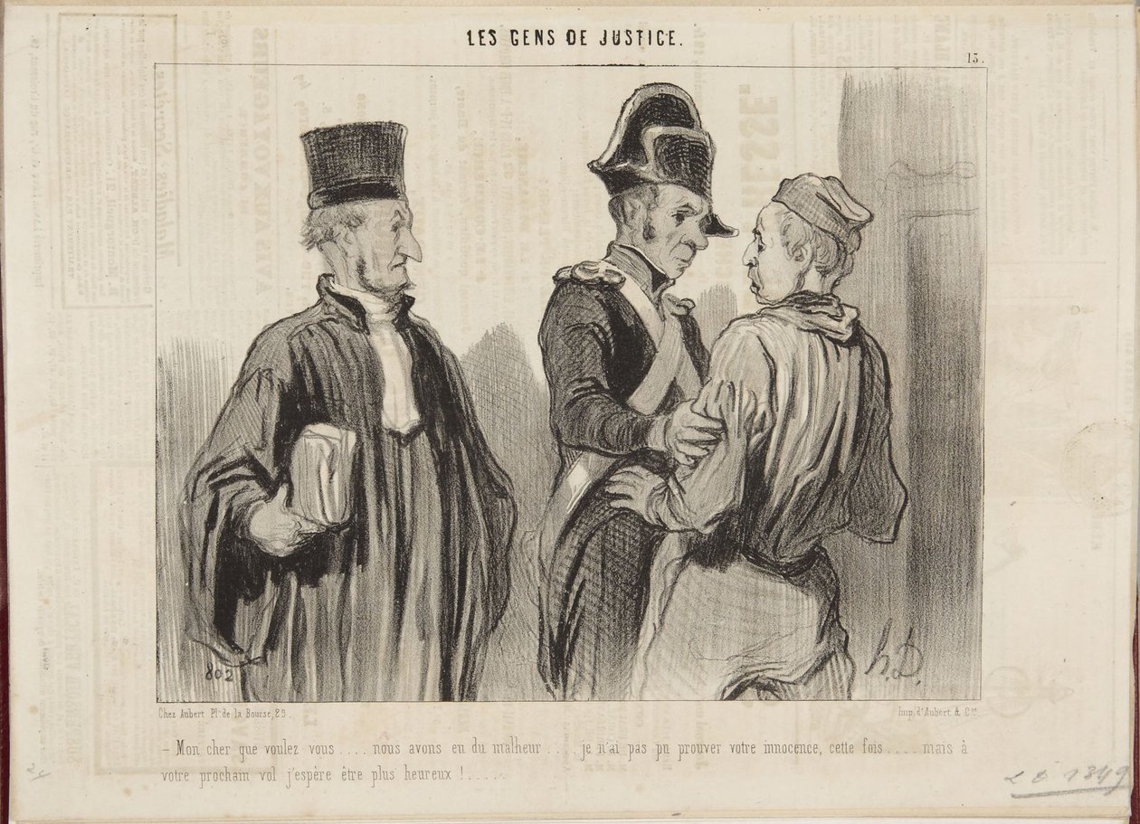 Hyvä ystäväni, minkä sille voi... meillä oli huonoa onnea... tekijältä Honoré Daumier
