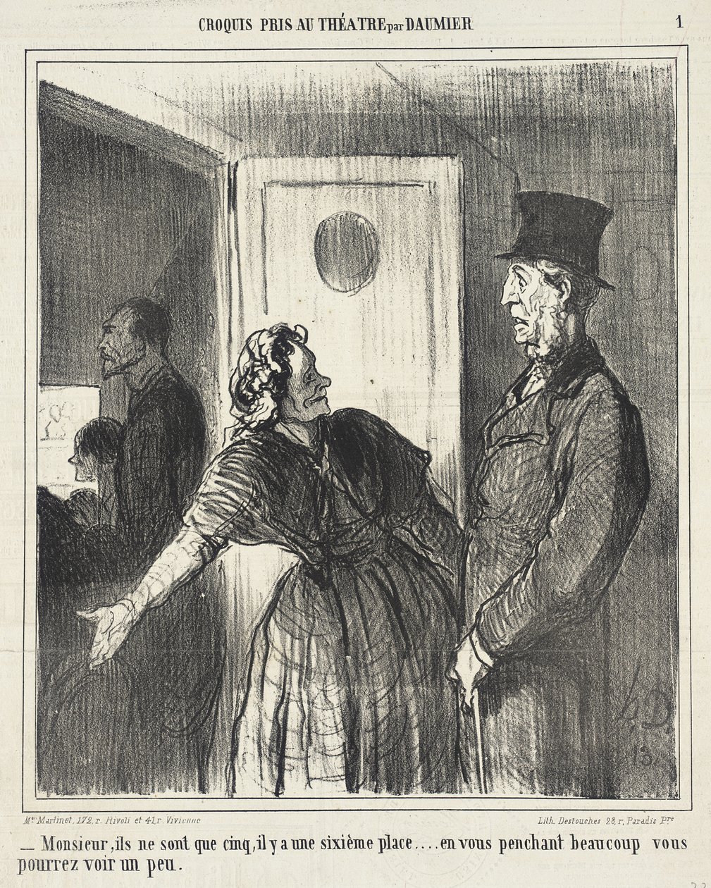 Arvoisa herra, heitä on vain viisi... tekijältä Honoré Daumier