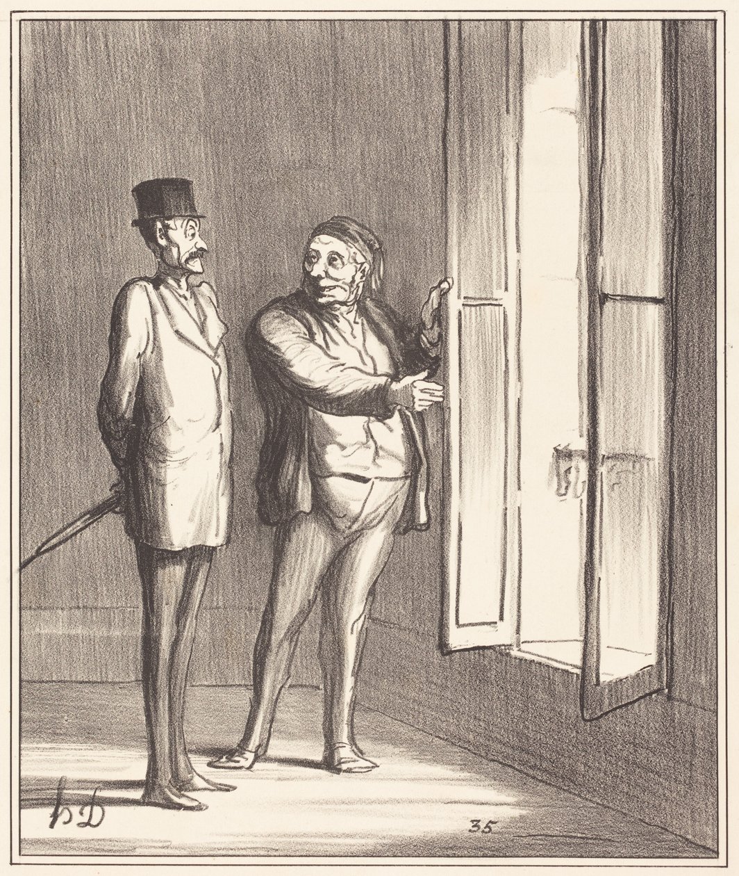 Herra viihtyy täällä erittäin hyvin... tekijältä Honoré Daumier