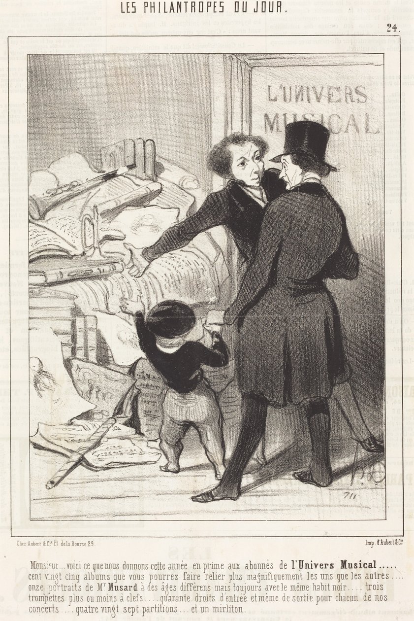 Hyvä herra... tässä on se, minkä annamme... palkintona... tekijältä Honoré Daumier