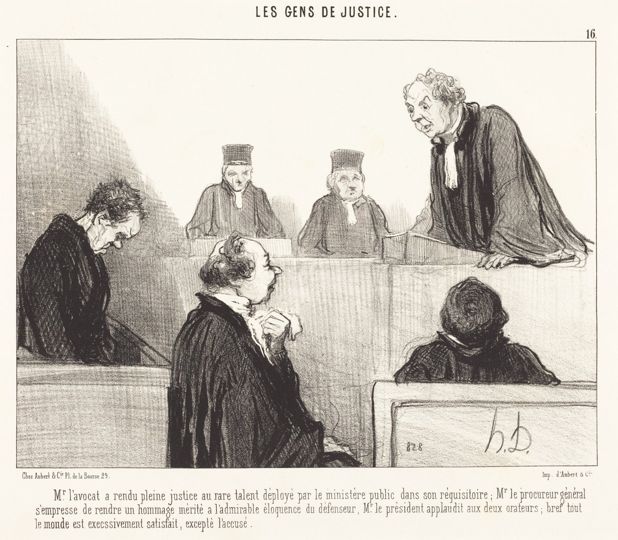 Herra Lakimies on tehnyt täyden oikeuden... tekijältä Honoré Daumier