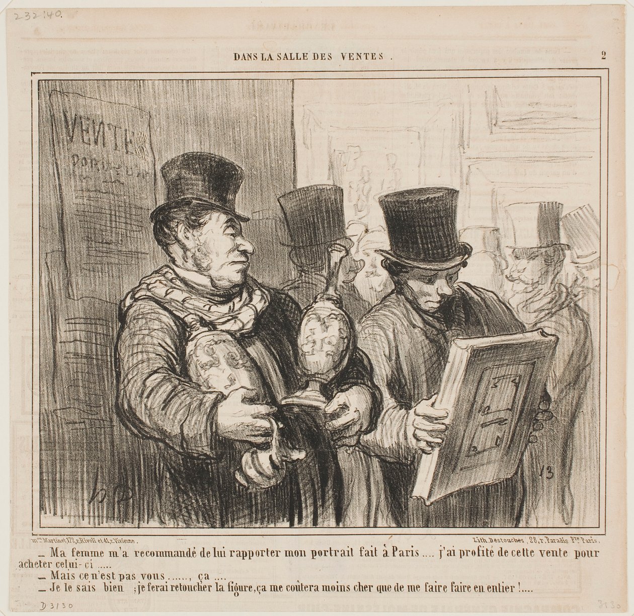 Vaimoni on pyytänyt minua teettämään muotokuvani, kun olen Pariisissa tekijältä Honoré Daumier