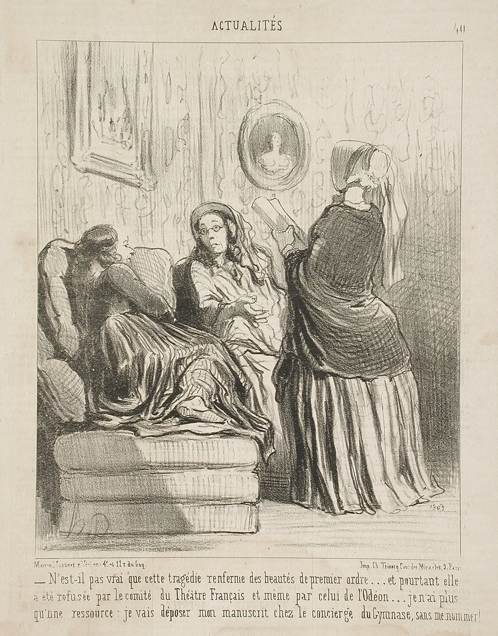 Eikö olekin totta, että tämä tragedia sisältää kauniita kohtia... tekijältä Honoré Daumier