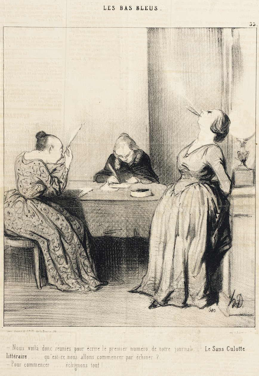 No niin... olemme kokoontuneet kirjoittamaan ensimmäistä numeroa... tekijältä Honoré Daumier