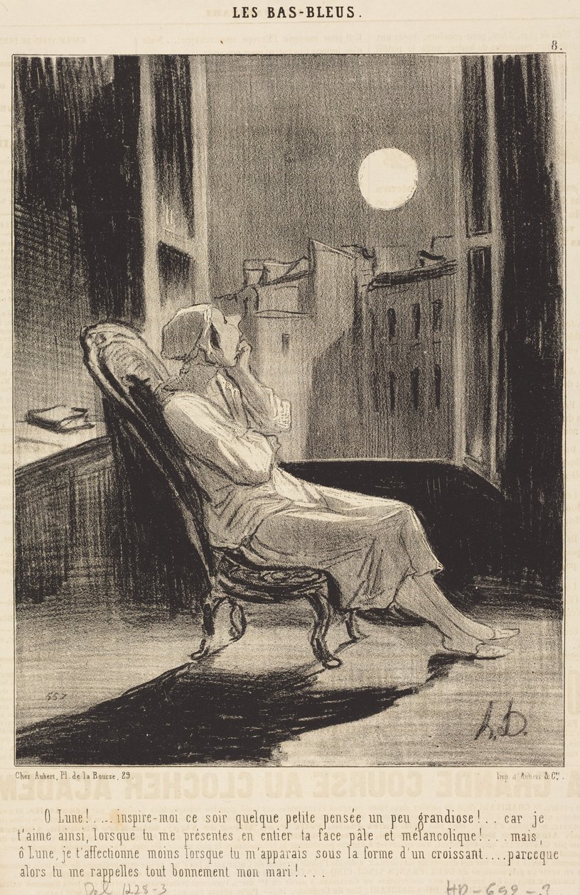 Oi, Kuu!... anna minulle tänä iltana jokin pieni ajatus... tekijältä Honoré Daumier