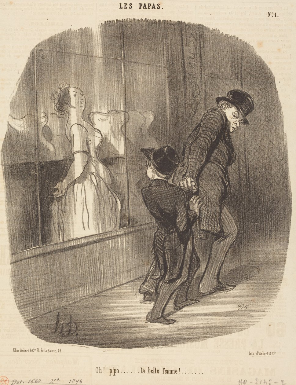 Voi! Isä... mikä kaunis nainen! tekijältä Honoré Daumier