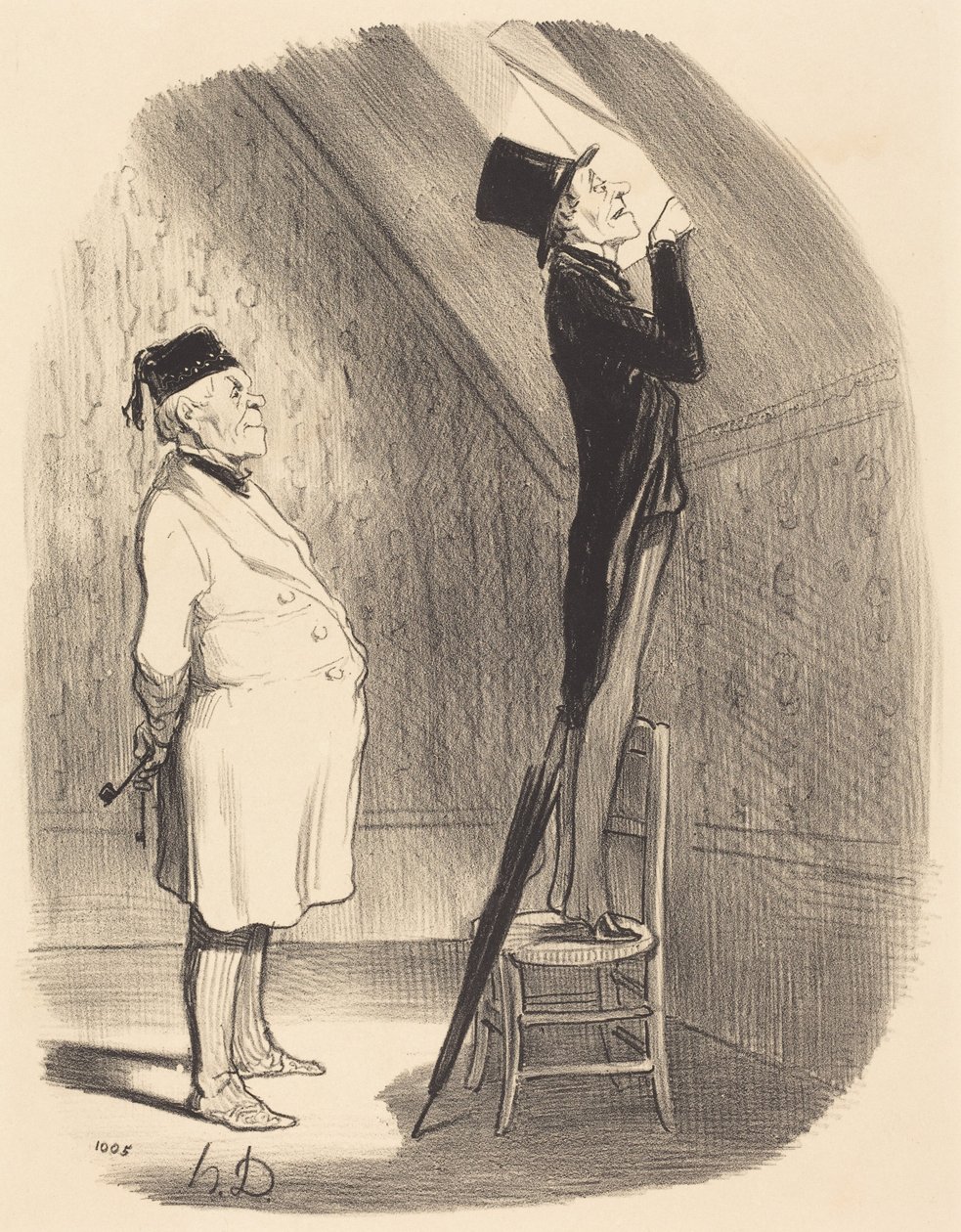 Voi! Maisemien suhteen ette löydä parempaa paikkaa kuin tämä! tekijältä Honoré Daumier