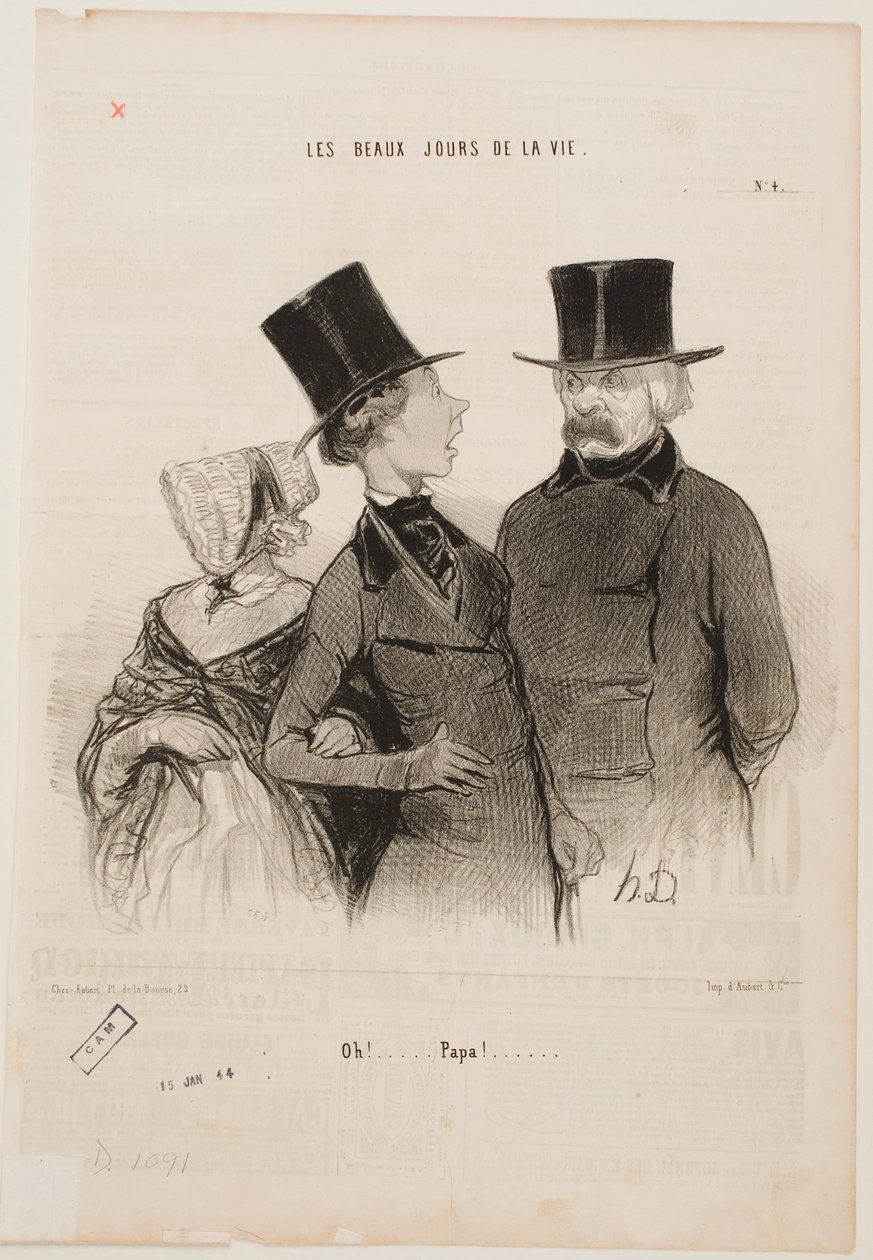 Hups... Isä! ... tekijältä Honoré Daumier
