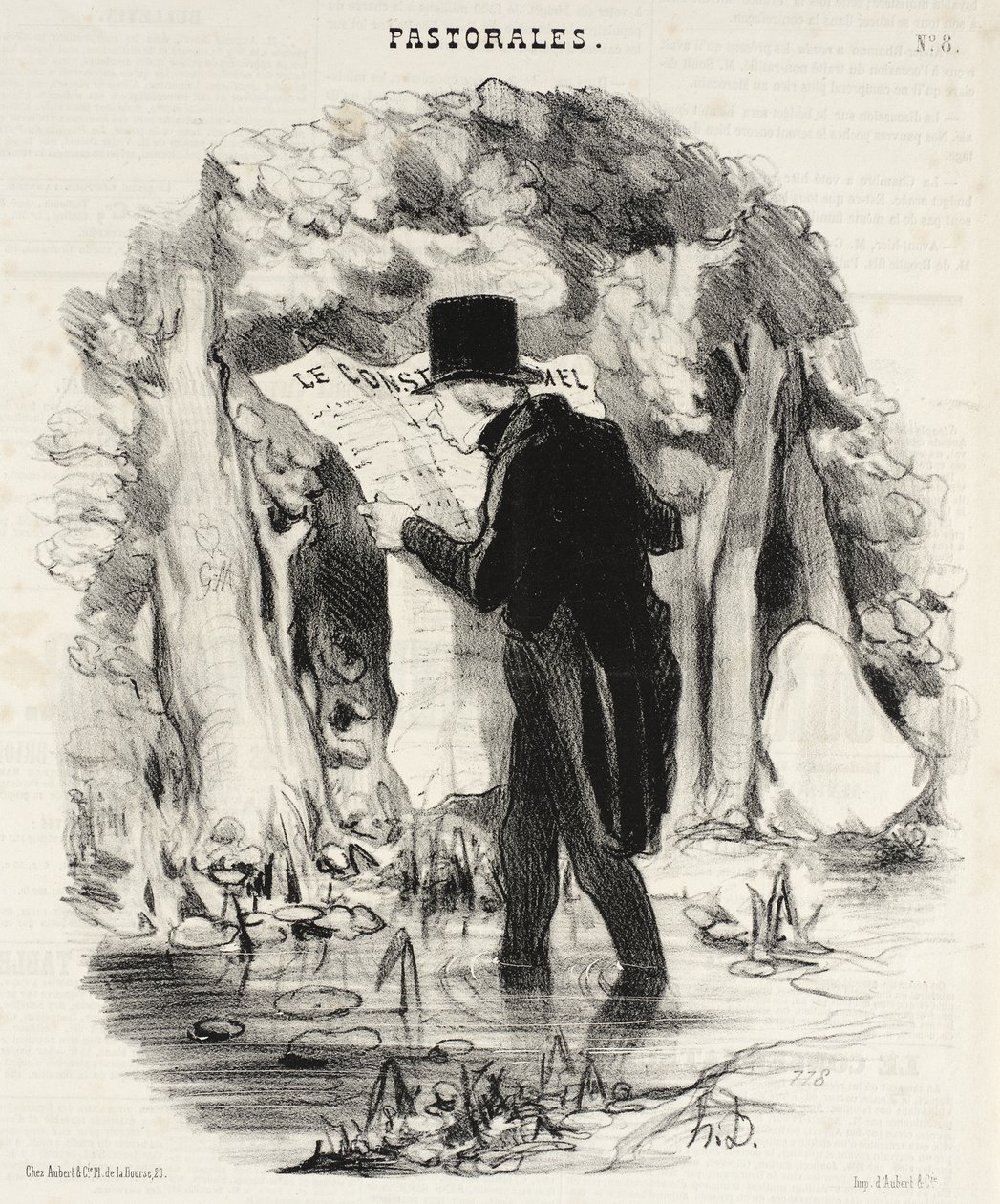 Mihin Constitutionnel-lehden lukeminen voikaan johtaa! tekijältä Honoré Daumier